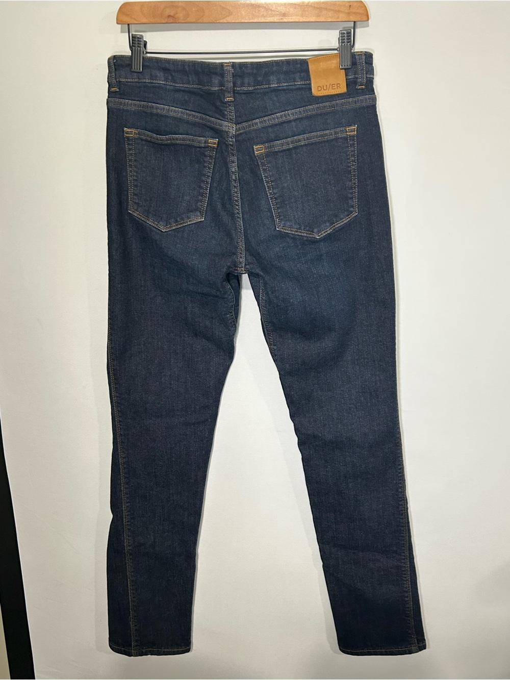 DU/ER Fireside Denim Slim Straight Fleece-Lined Jeans 29×32 Dark Wash - Picture 7 of 14
